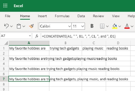 Cómo usar la función Concatenar en caracteres de Excel