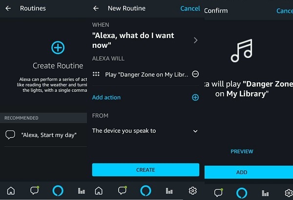 Creación de rutinas en Alexa