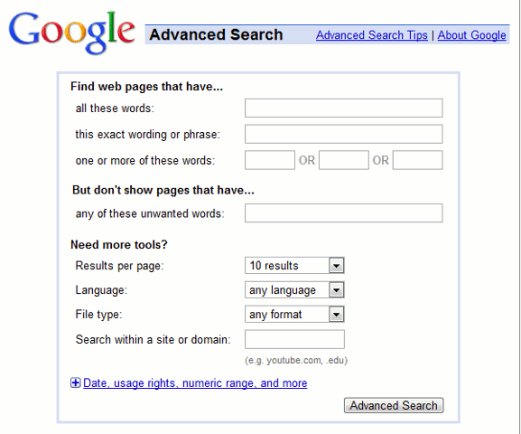 Google-búsqueda avanzada