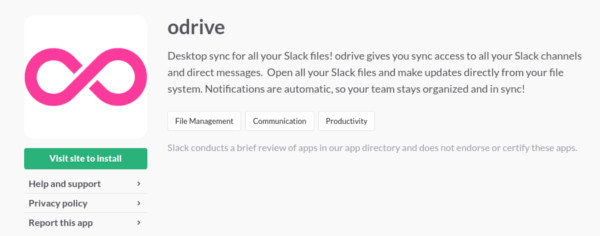 slack-file-management-odrive-app-page