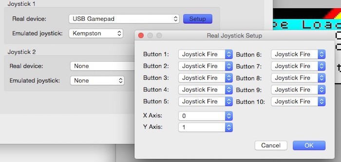 Fusible de configuración de joystick real.