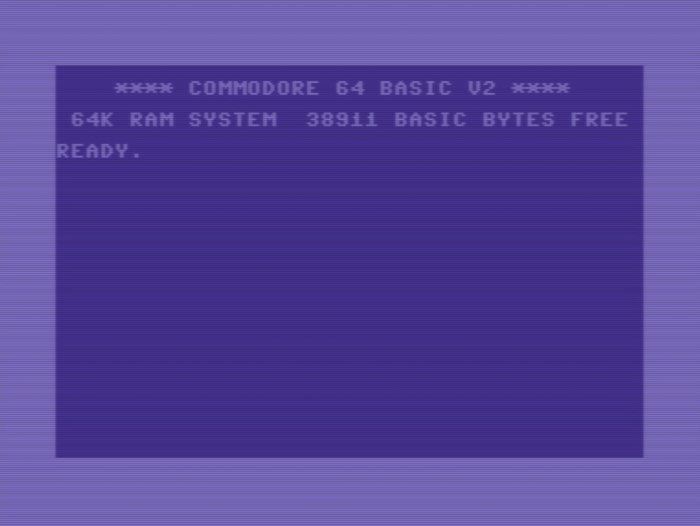 Pantalla Commodore 64.