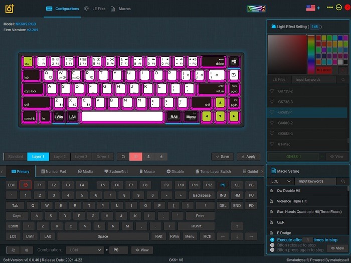 Revisión del teclado Epomaker Nt68 Personalización de teclas