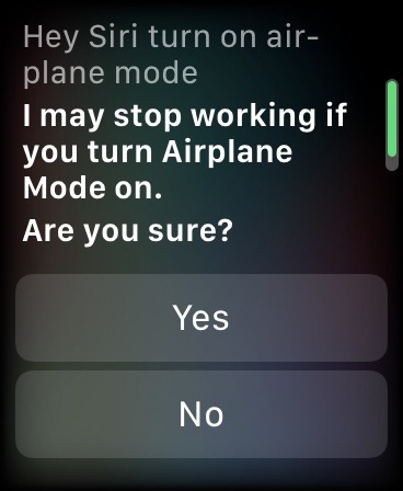 Cómo usar el modo avión de Siri Apple Watch