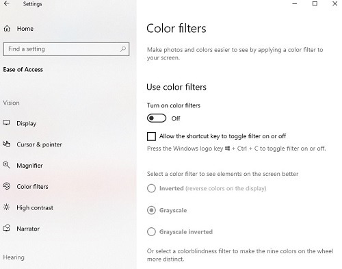 Cómo hacer que Windows sea más fácil de usar si es daltónico Filtros de color