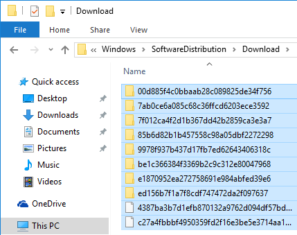 arreglar la carpeta de descarga de softdistrib de actualización de Windows