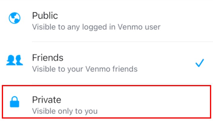 Lista de amigos de Venmo privada 1