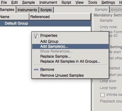 linuxsampler-gigedit-añadir-muestra