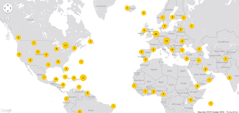 Mapa del servidor HideMyAss