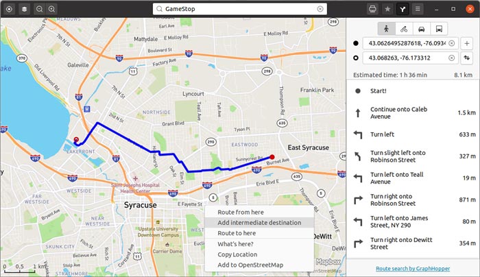 Mapas de Gnome como destinos intermedios en PDF