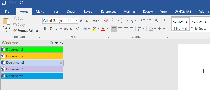 Add Tabs to the Office Interface