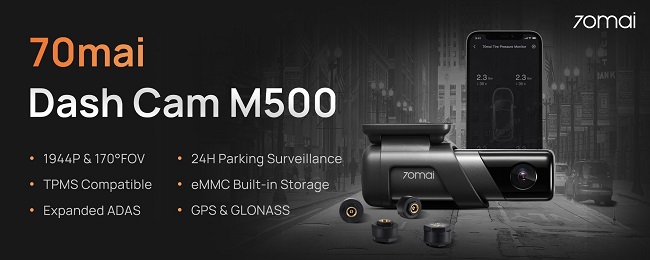 Revisión del neumático 70mail Dash Cam M500