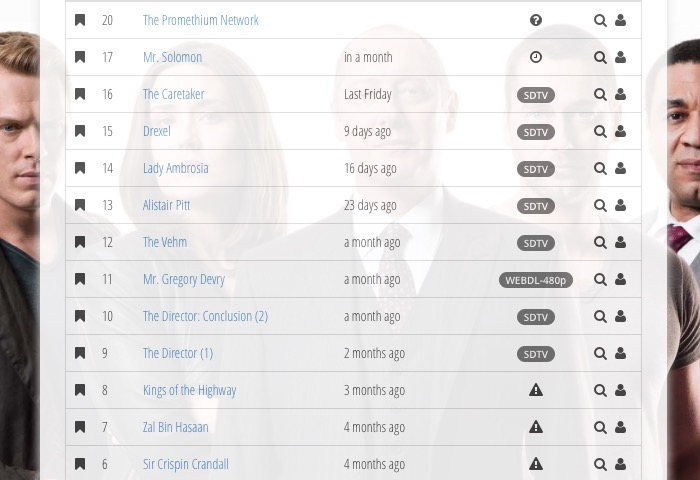 Lista de episodios de Sonarr -mte-