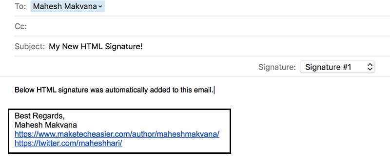 How to Create an HTML Signature For Emails in Mail for OS X