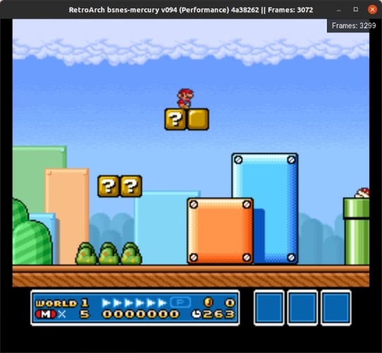 Retroarch Rebobinar Super Mario