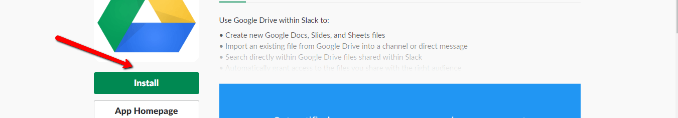 5. Inicie sesión en Google Drive y haga clic en Instalar.