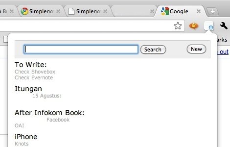 Simplenote - Google Chrome SimpleNote