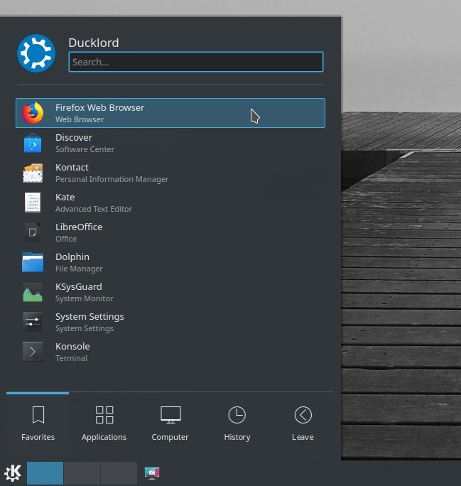 Organizar escritorio con Kde Ejecutar Firefox