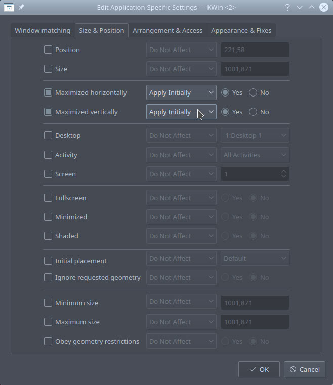 Organizar escritorio con Kde Maximizar ventana