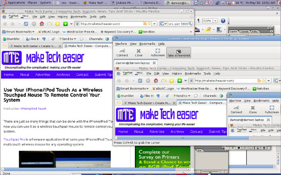 vnc-viewer-desktop-captura de pantalla