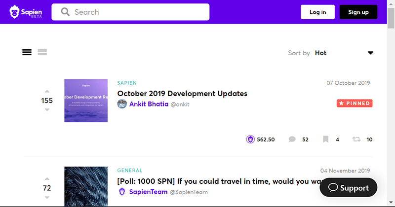 Blockchain descentralizado Sapien