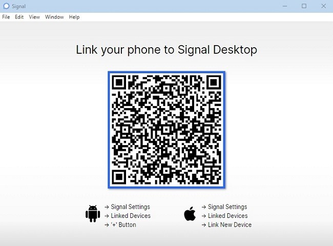 Funciones de Signal que debe probar Link Phone Desktop QR Code