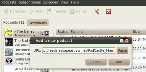 gpodder-addURL