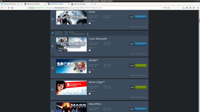 Pequeños cambios de Steam aumentados