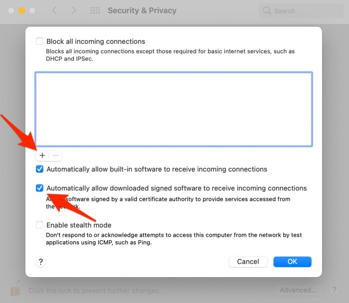 Macos Firewall Permitir aplicaciones firmadas