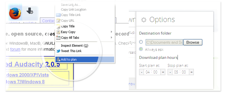 Cómo programar descargas en Firefox