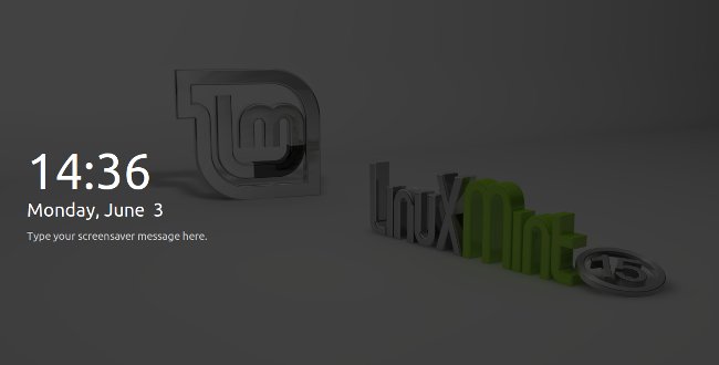 Salvapantallas Linux Mint 15