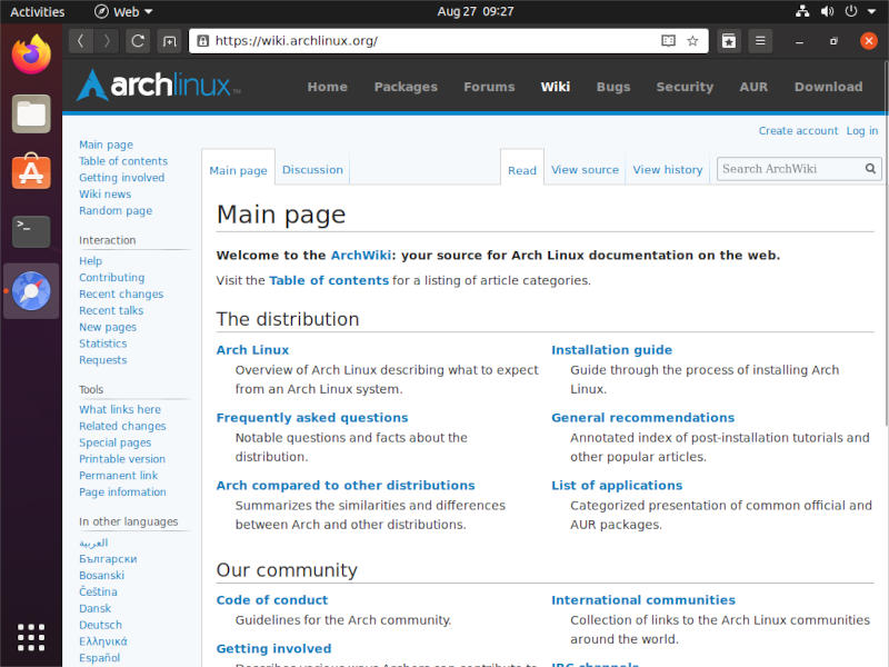 Soporte técnico de Linux Archwiki