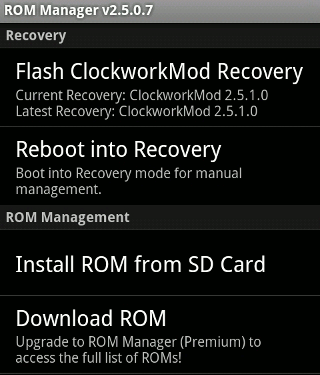Administrador de ROM de Android