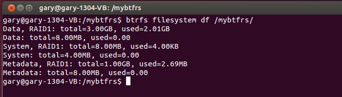 btrfs-sistema de archivos-df