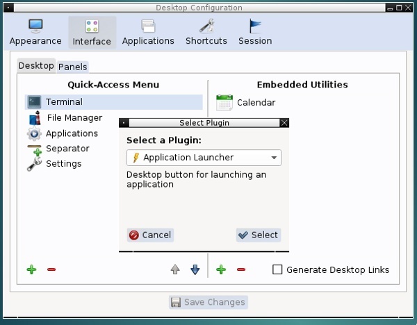 configuración de acceso rápido de lumina