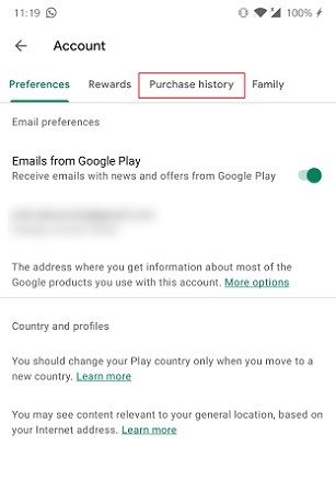 Evite gastar de más Aplicaciones Play Store Historial de compras