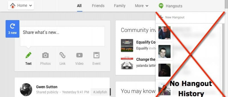 Cómo deshabilitar el historial de Hangouts a través de Google+