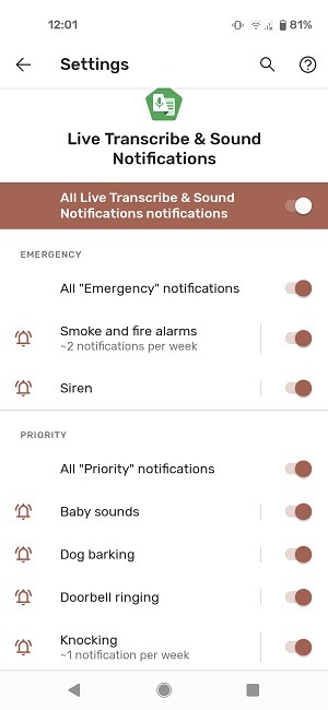 Cómo configurar la alarma de emergencia Android Deshabilitar notificaciones seleccionadas