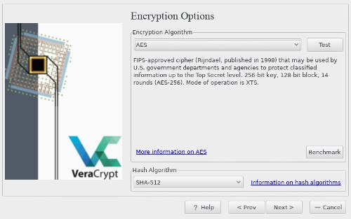 Cifrado de selección de VeraCrypt