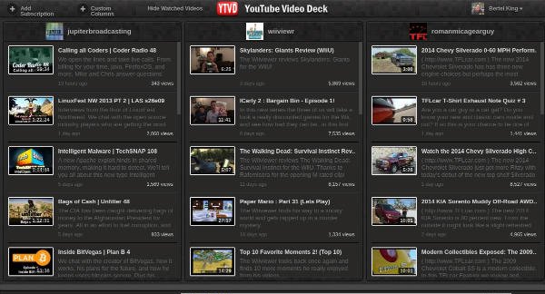 Columnas de la plataforma de videos de YouTube