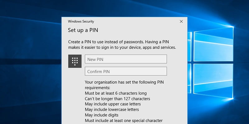 Cómo habilitar la complejidad del PIN en Windows 10