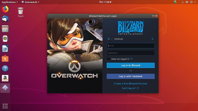 Overwatch instalado en Ubuntu con Winepak