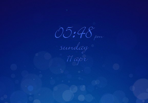 Reloj de fondo de pantalla