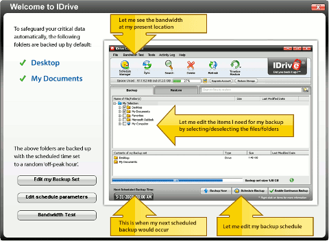 configuración de idrive-windows