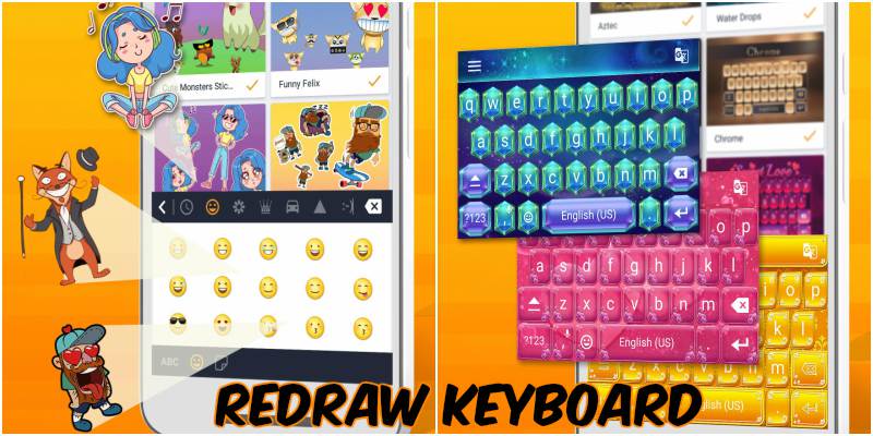 Redraw Keyboard for Android: Emojis, Stickers and Themes Galore