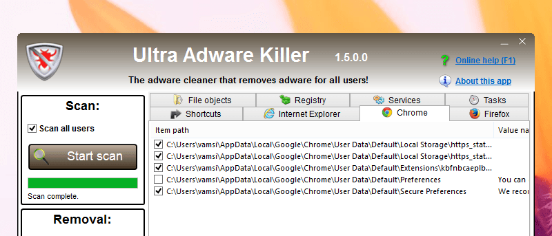 Ultra Adware Killer - A Simple Utility to Clean Installed Adware