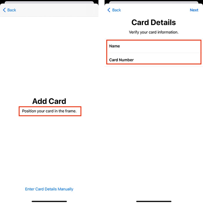 Configurar la verificación de la tarjeta Apple Pay Iphone