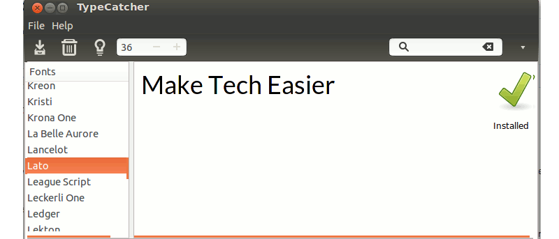 Instalar Google Fonts en Ubuntu con TypeCatcher