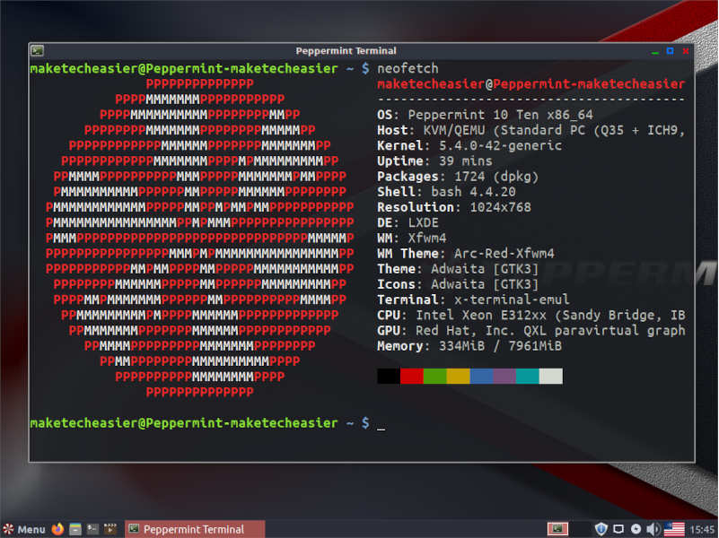 Lxde Menta Neofetch