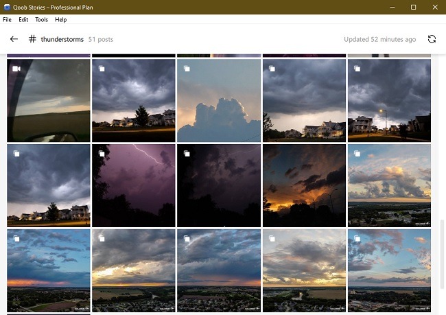 Qoob Stories Reseña Instagram Downloader Tormentas eléctricas